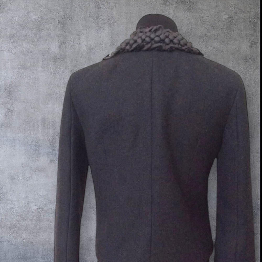 J Crew Women’s Grey 100% Wool Astrid Berry Cropped Jacket Blazer - Picture 3 of 10